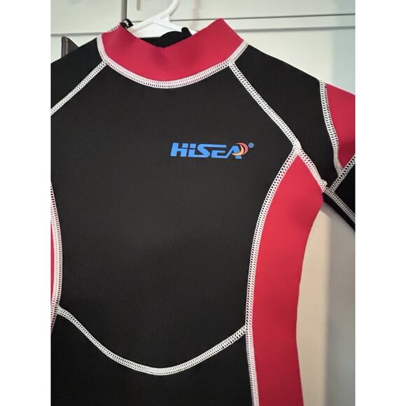 Hisea‎ Kids Scuba Donkey Neoprene Wetsuit Size 12, Black W/Red Trim - Picture 4 of 9